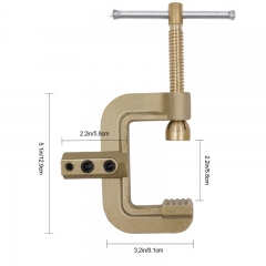 HITBOX Welding Ground Clamp 400A G Styles Earth Clamp for Tig Mig Stick Welder Machines - Solid Brass 0.75kg